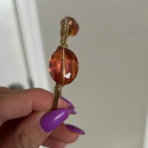 Bourbon and Boweties Small Round Orange Irridescent